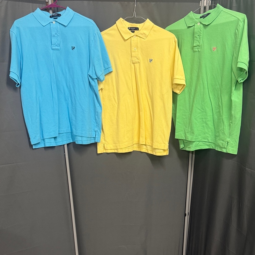 Daniel Cremieux Men's Polo Shirt Trio - Blue, Yellow, Green